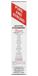 Adams Extract Imitation Strawberry Extract, Extra Strength, Gluten Free, 1.5 FL OZ Glass Bottle