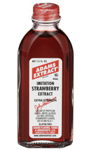 Adams Extract Imitation Strawberry Extract, Extra Strength, Gluten Free, 1.5 FL OZ Glass Bottle