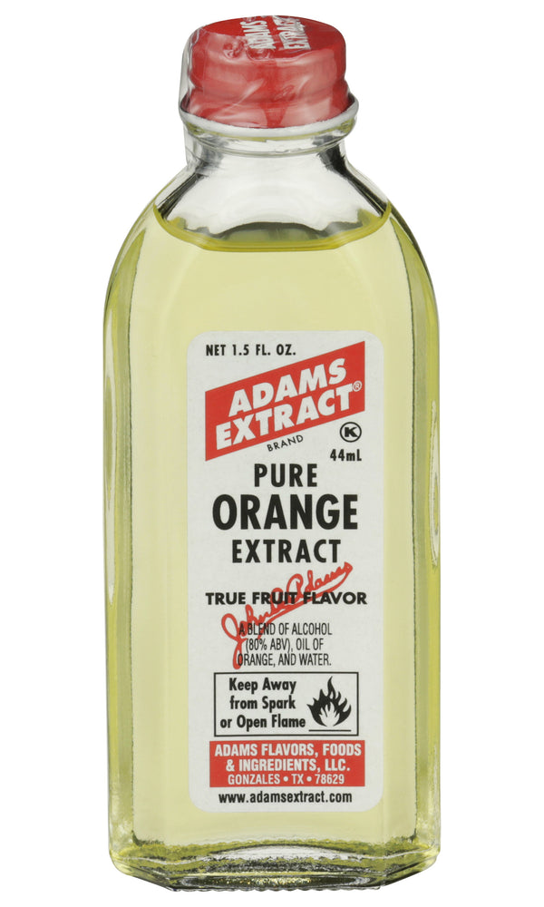 Adams Extract Pure Orange Extract, True Fruit Flavor, 1.5 FL OZ Glass Bottle (Pack of 1)