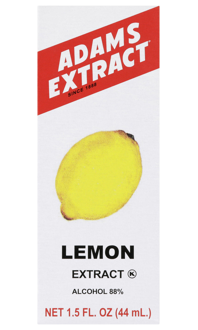 Adams Extract Lemon Extract, True Fruit Flavor, Gluten Free, 1.5 FL OZ Glass Bottle (Pack of 1)
