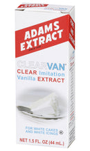 Adams Extract ClearVan, Clear Imitation Vanilla Extract, Gluten Free, 1.5 FL OZ Glass Bottle (Pack of 1)