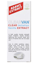 Adams Extract ClearVan, Clear Imitation Vanilla Extract, Gluten Free, 1.5 FL OZ Glass Bottle (Pack of 1)