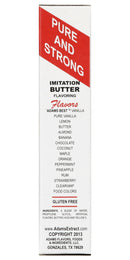 Adams Extract Imitation Butter Flavoring, Gluten Free, 1.5 FL OZ Glass Bottle