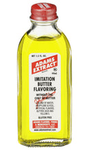Adams Extract Imitation Butter Flavoring, Gluten Free, 1.5 FL OZ Glass Bottle