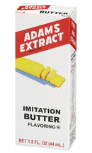 Adams Extract Imitation Butter Flavoring, Gluten Free, 1.5 FL OZ Glass Bottle