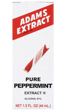 Adams Extract Pure Peppermint Extract, True Fruit Flavor, Gluten Free, 1.5 FL OZ Glass Bottle (Pack of 1)