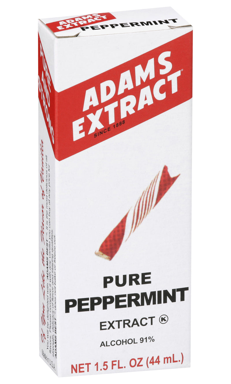 Adams Extract Pure Peppermint Extract, True Fruit Flavor, Gluten Free, 1.5 FL OZ Glass Bottle (Pack of 1)