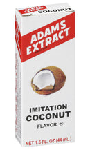 Adams Extract Imitation Coconut Flavor, Extra Strength, Gluten Free, 1.5 FL OZ Glass Bottle