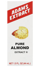 Adams Extract Pure Almond Extract, True Fruit Flavor, Gluten Free, 1.5 FL OZ Glass Bottle (Pack of 1)