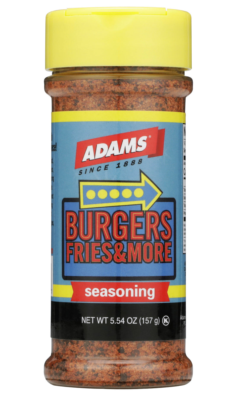Adams Burgers, Fries & More Seasoning, 5.54 Ounce Bottle (Pack of 1)