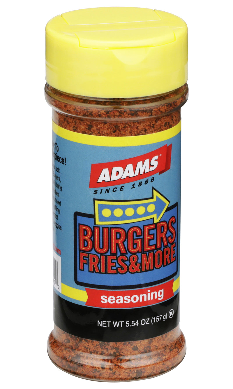 Adams Burgers, Fries & More Seasoning, 5.54 Ounce Bottle (Pack of 1)