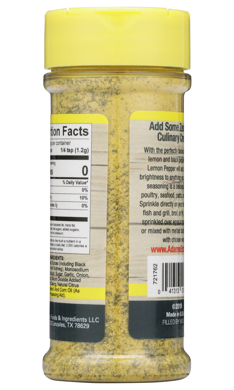 Adams Lemon Pepper Seasoning, 4.94 Ounce Bottle (Pack of 1)