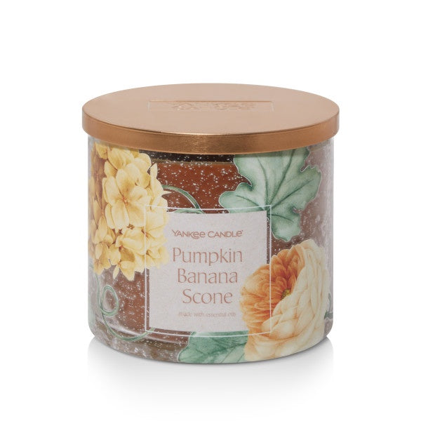 Yankee Candle 3-Wick Decorative Scented Candle, Pumpkin Banana Scone, 14.5 Ounce