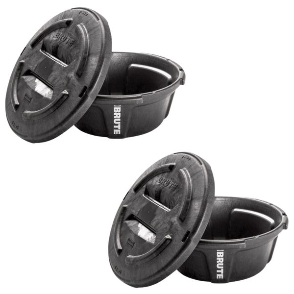 BRUTE Mutli-Purpose Feed Container, 6 Gallon, Pack of 2