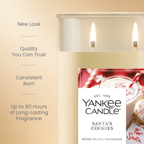 Yankee Candle Large Tumbler Scented Candle, Santa's Cookies, 20 oz