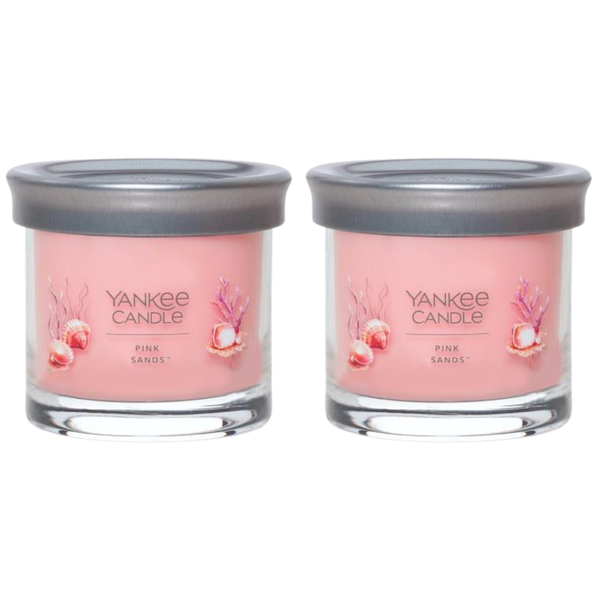 Yankee Candle Small Tumbler Scented Single Wick Jar Candle, Pink Sands, Over 20 Hours of Burn Time, 4.3 Ounce (Pack of 2)