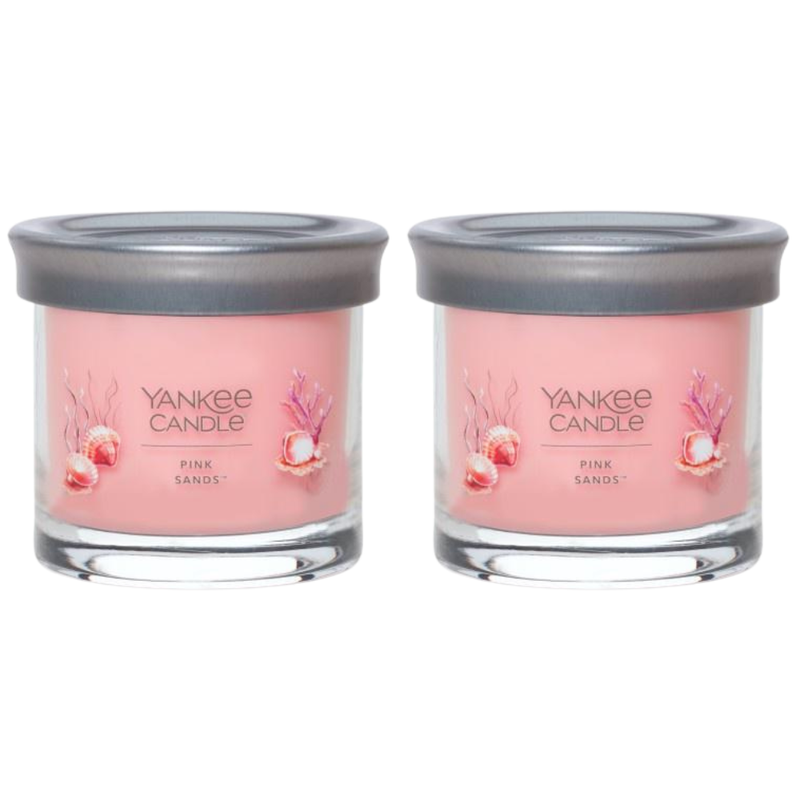 Yankee Candle Small Tumbler Scented Single Wick Jar Candle, Pink Sands, Over 20 Hours of Burn Time, 4.3 Ounce (Pack of 2)