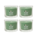 Yankee Candle Signature Votive Mini Candle Jar, Shimmering Christmas Tree Scent, Natural Soy Wax Blend Candle with Natural Fiber Wick, 1.3 OZ Glass Jar (Pack of 4)