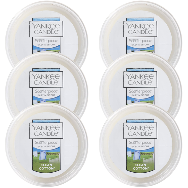 Yankee Candle Clean Cotton Scenterpiece Easy MeltCup (Pack of 6)