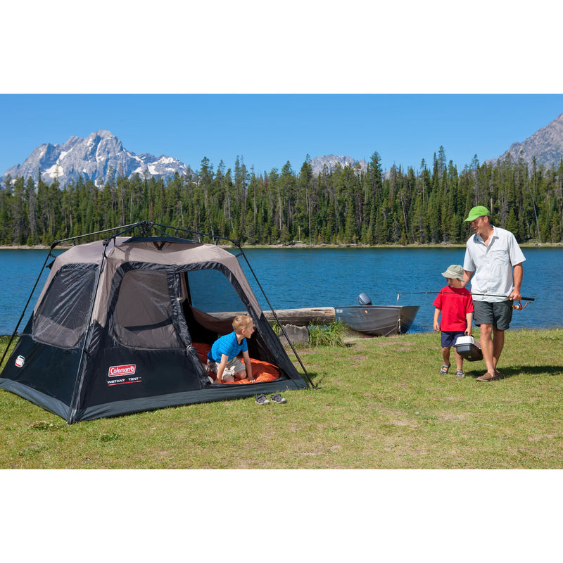 Coleman Camping Tent with Instant Setup - 4 Person Weatherproof Tent with WeatherTec Technology, Double-Thick Fabric, and Included Carry Bag, Sets Up in 60 Seconds