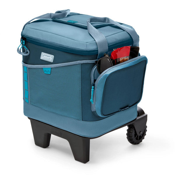 Coleman Sportflex Insulated Soft Cooler with Expandable Active Stretch Pockets & High Capacity, Ocean