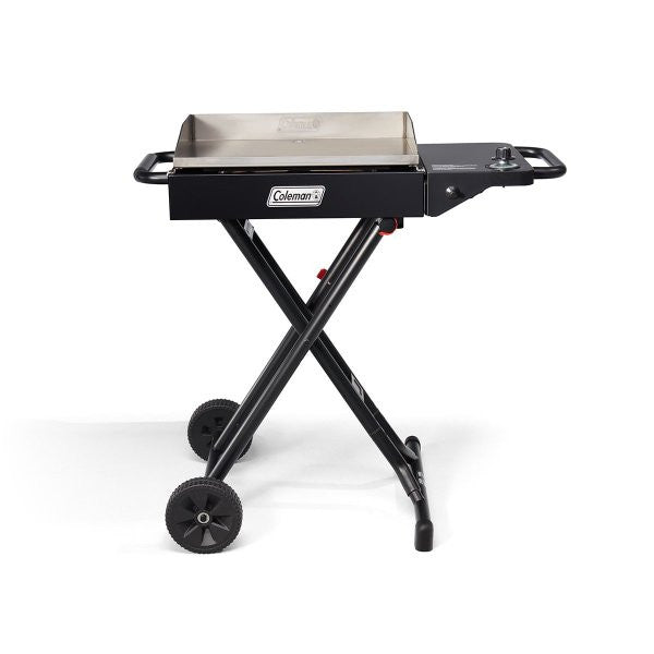 Coleman RoadTrip Griddle, 19/24 Propane Griddle with Instastart Ignition, Even Heat Distribution, Grease Tray & Optional Lid; Portable Griddle with Scissor Legs & Wheels for Camping & Tailgating