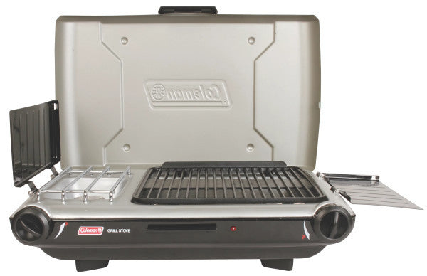 Coleman Gas Camping Grill/Stove | Tabletop Propane 2-in-1 Grill/Stove, 2 Burner