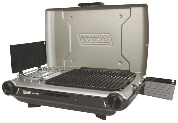 Coleman Gas Camping Grill/Stove | Tabletop Propane 2-in-1 Grill/Stove, 2 Burner