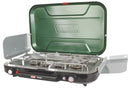 Coleman Gas Camping Stove | Even-Temp Propane Stove, 3 Burner, Green
