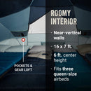 Coleman Camping Tent | Skydome 8 Person Tent | XL, Blue Nights