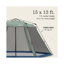 Coleman Screen Tent Skylodge 15 x 13 Instant Screen Canopy Tent, Moss Green