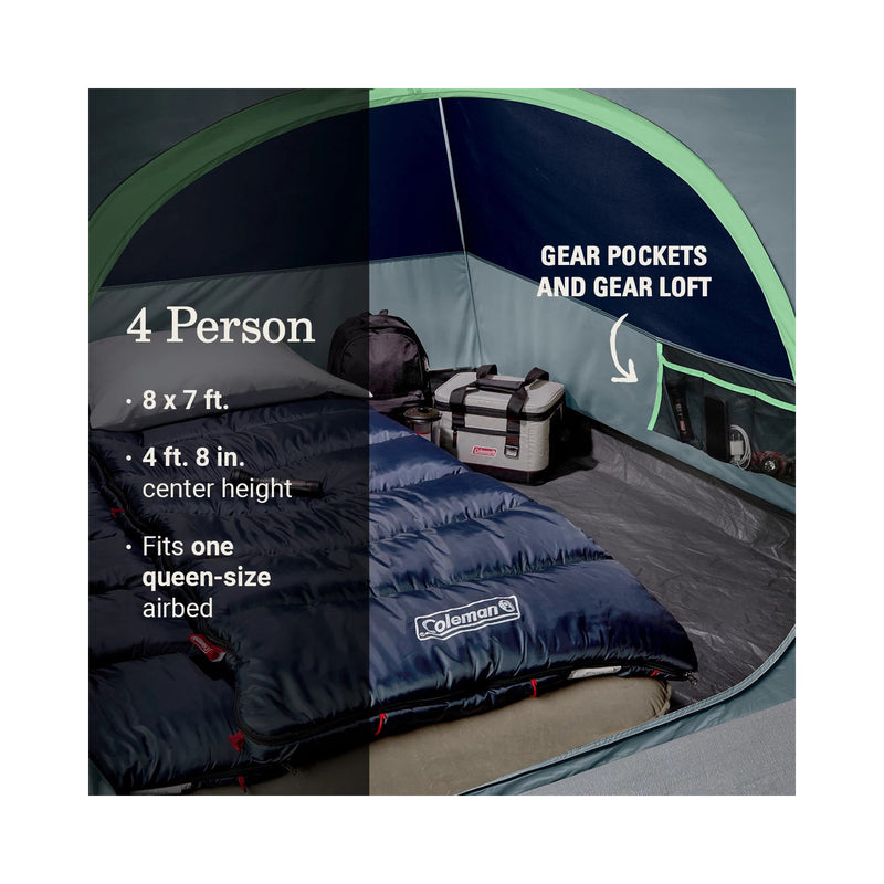 coleman lighted tent Coleman Skydome Camping Tent—4-Person Tent with LED Lighting
