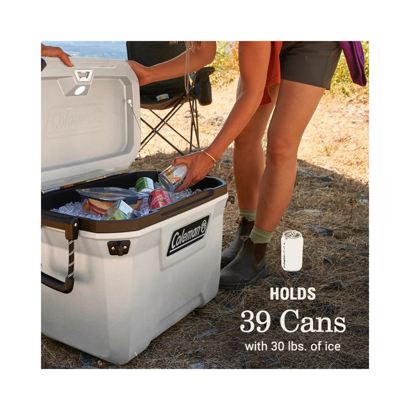 Coleman Cooler Convoy Series 55 Quart Cooler, White