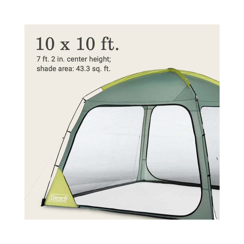 Coleman Screen Tent Skyshade 10 x 10 Screen Dome Canopy, Moss Green