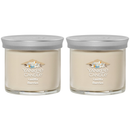 Yankee Candle Small Tumbler Scented Single Wick Jar Candle, Vanilla Flurries, 4.3 Ounce (Pack of 2)