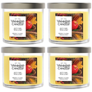 Yankee Candle Small Tumbler Scented Single Wick Jar Candle, Autumn Wreath, 4.3 Ounce (Pack of 4)