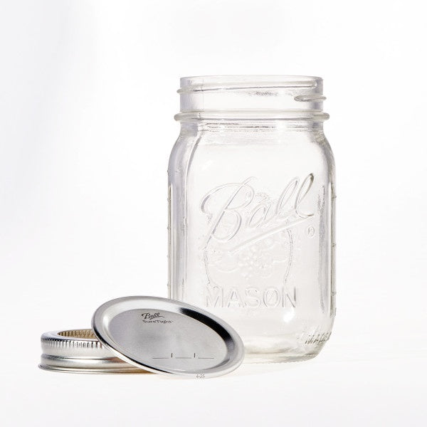 Ball Regular Mouth Mason Jars, Pint Glass Jars with Lids & Bands, 16 Ounce, 20 CT