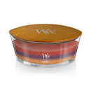 WoodWick Scented Trilogy Ellipse Candle, Apple Basket | Spiced Blackberry | Pumpkin Butter, 16 oz