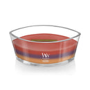 WoodWick Scented Trilogy Ellipse Candle, Apple Basket | Spiced Blackberry | Pumpkin Butter, 16 oz
