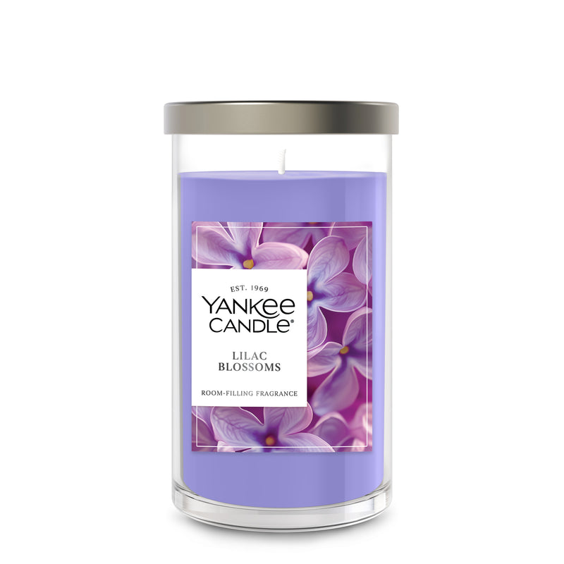 Yankee Candle Medium Pillar Scented Candle, Lilac Blossoms, 14.25 oz (2-Pack)