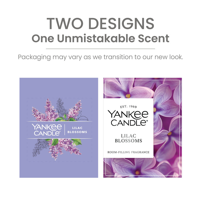 Yankee Candle Medium Pillar Scented Candle, Lilac Blossoms, 14.25 oz (2-Pack)