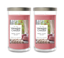 Yankee Candle Medium Pillar Scented Candle, Home Sweet Home, 14.25 oz (2-Pack)