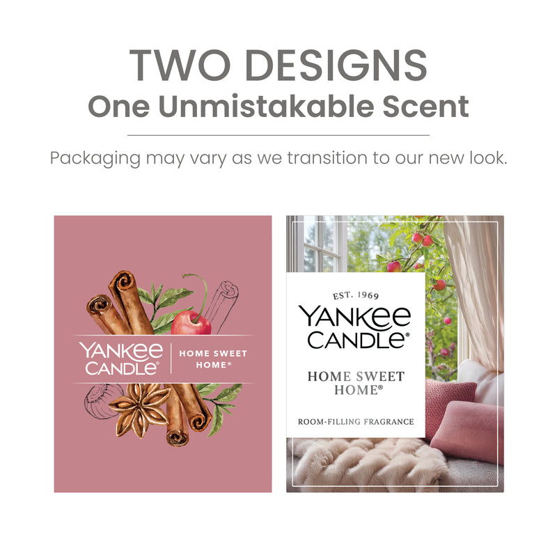 Yankee Candle Medium Pillar Scented Candle, Home Sweet Home, 14.25 oz (2-Pack)