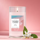 Yankee Candle Medium Pillar Scented Candle, Pink Sands, 14.25 oz (2-Pack)