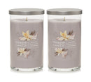 Yankee Candle Medium Pillar Scented Candle, Smoked Vanilla & Cashmere, 14.25 oz (2-Pack)
