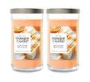 Yankee Candle Medium Pillar Scented Candle, Tangerine & Vanilla, 14.25 oz (2-Pack)