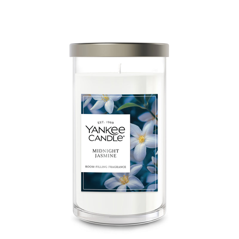 Yankee Candle Medium Pillar Scented Candle, Midnight Jasmine, 14.25 oz (2-Pack)