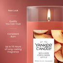 Yankee Candle Medium Pillar Scented Candle, Sugared Cinnamon Apple, 14.25 oz (2-Pack)