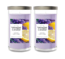 Yankee Candle Medium Pillar Scented Candle, Lemon Lavender, 14.25 oz (2-Pack)