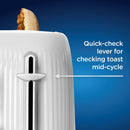 Oster Retro 2-Slice Toaster with Quick-Check Lever, Extra-Wide Slots, Impressions Collection, White, 1 CT